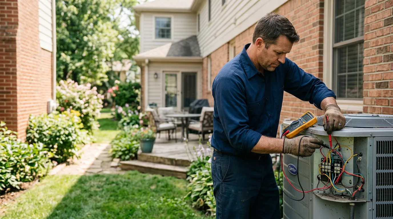 HVAC technician working near Bridgewater, IA